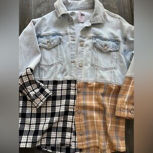 JEAN SHACKET , mixed textile , flannels and jean sz S